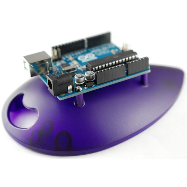 Arduino用固定ベース(クリアパープル)【1593HAMEGGTPU】