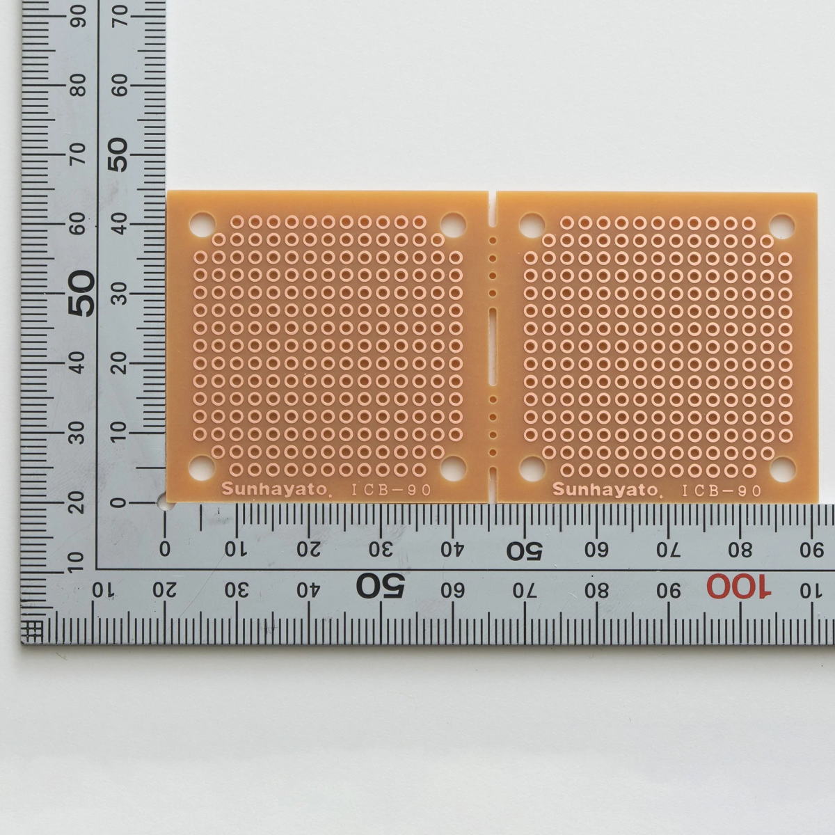 ユニバーサル基板 片面 紙フェノール 45×45mm 2枚つづき【ICB-90】