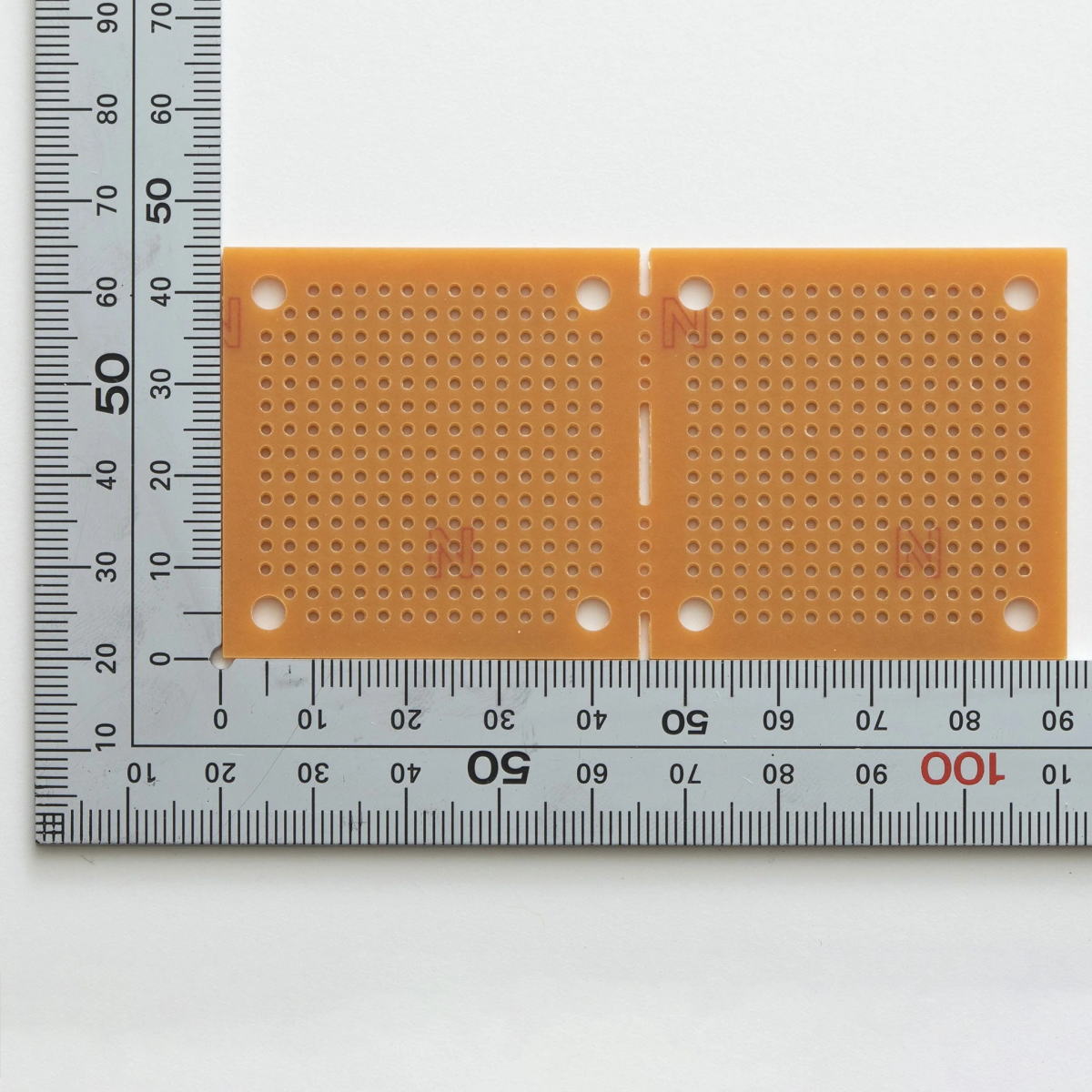ユニバーサル基板 片面 紙フェノール 45×45mm 2枚つづき【ICB-90】