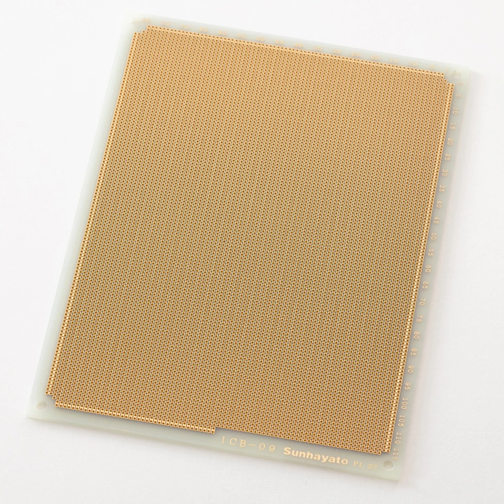 ユニバーサル基板 1.27mmピッチ角ドット 160×115mm ICB-09