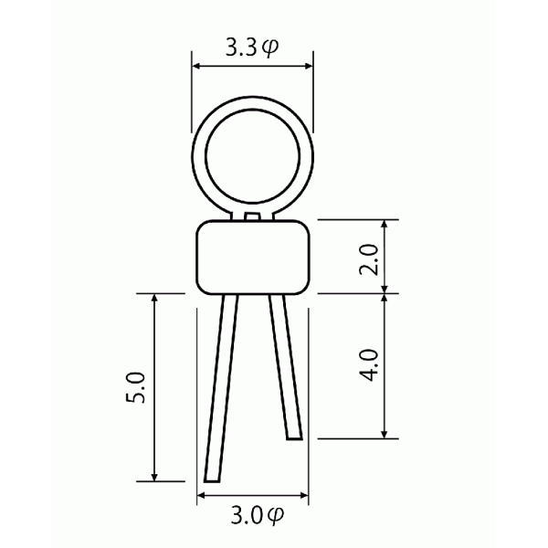 オシロプローブ用チェック端子 1.0φ穴用 赤【SLC-2-G-AKA】