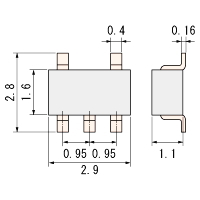 インバータ(NOT)CMOS SOT25【TC7S04F】