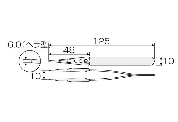 新品入荷 その他 ESD対策ピンセット L606115 1個