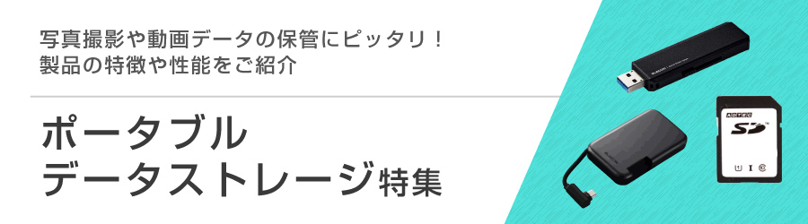 その他のポータブルデータストレージ製品はこちら