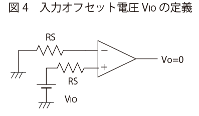 入力オフセット電圧VIOの定義