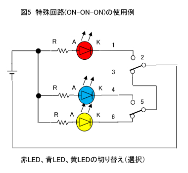 特殊回路（ON-ON-ON）の使用例