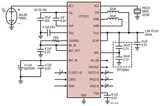 LTC3331による回路例