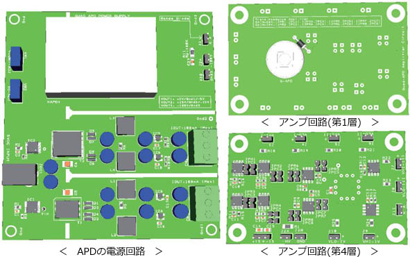 ＜　PDの電源回路とアンプ回路のレイアウト　＞