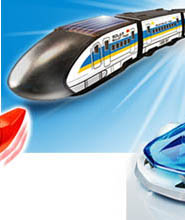 太陽光で動く工作キット「ソーラートレイン」【JS-6801】1,080円