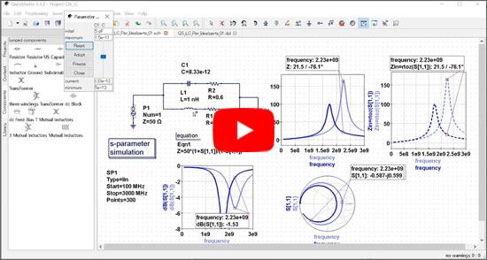 自宅で受講！電子パーツ付き実習セミナ「6 QucsStudioの定数チューニング機能」