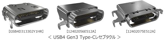 ＜ USB4 Gen3 Type-Cレセプタクル ＞