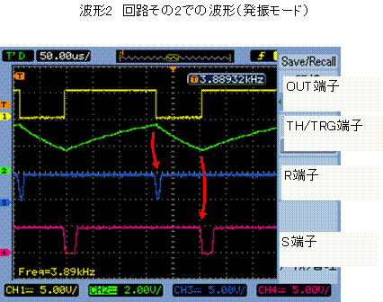波形2 回路その2での波形(発振モード)